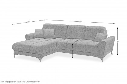 Bern-LE24 von ED-Lifestyle - Ecksofa Variante links mint