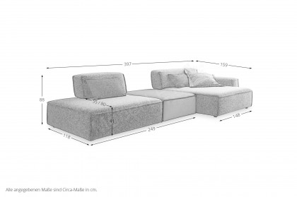 Felisso Grande von MONDO - Ecksofa Ausführung rechts rusty-brandy