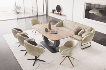 KOINOR 1291 - Esszimmerstuhl braun/ creme