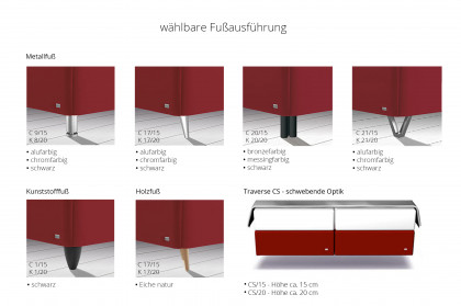 Rikka von Skandinavische Möbel - Boxspringbett hellgrau