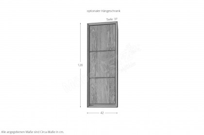 Vegas von TPT Möbel - Hängevitrine aus Wildeiche natur geölt