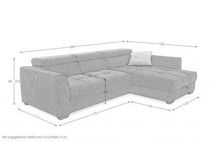 San Marino von Job - Polsterecke Variante rechts beige