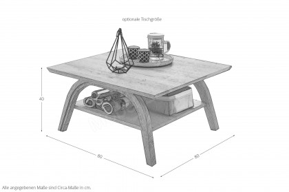 Vegas von TPT Möbel - Couchtisch aus massiver Wildeiche