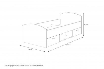 Culgoa von Forte - Jugendzimmer-Set mit Kombischrank & Stauraumbett