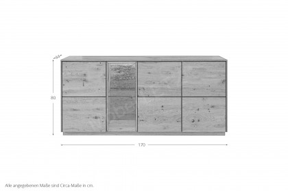 St. Gallen von TPT Möbel - Sideboard Wildeiche bianco geölt