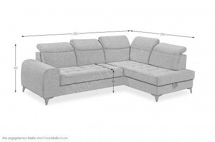 Rockdale-LE24 von ED-Lifestyle - Ecksofa rechts anthrazit