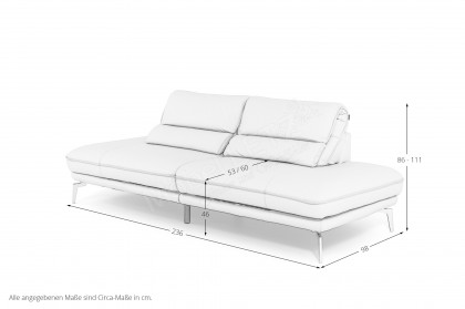 HU-HP21001 von Hukla - Ledersofa ecru