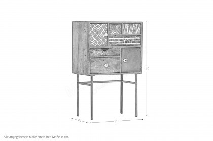 Linea-living von GUTMANN - Kommode 66114 aus Mangoholz