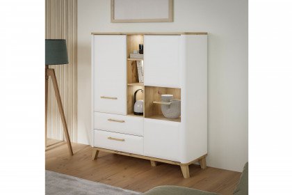 Wardiol von Forte - Highboard Artisan Oak/ white