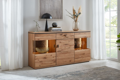 Tunis von IDEAL Möbel - Sideboard Asteiche mit Eckverglasung