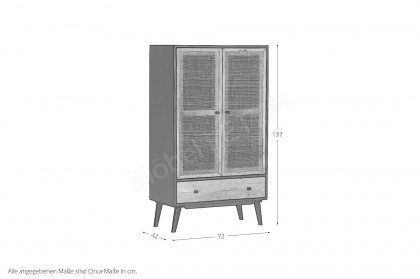 Linus-living von GUTMANN - Highboard 66431 aus Mangoholz