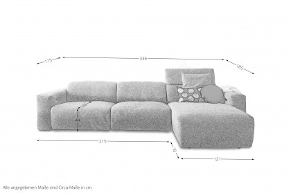 34000 Dwayne von Willi Schillig - Ecksofa Variante rechts light grey