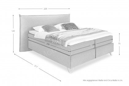 Vanadis von Skandinavische Möbel - Boxspringbett KT Fenson 1 sand