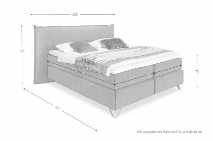 Vanadis von Skandinavische Möbel - Boxspringbett KT Fenson 1 taupe