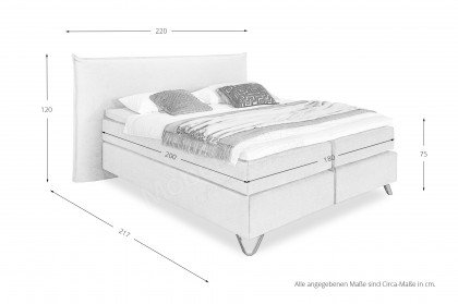 Vanadis von Skandinavische Möbel - Boxspringbett KT Fenson 1 silber