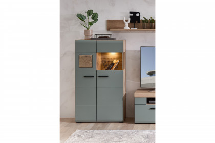 Fun Plus II von Innostyle - Vitrine schilfgrün, inklusive Beleuchtung