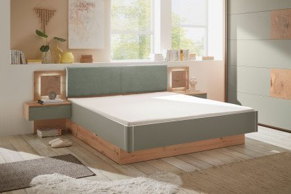 Simada von LIV'IN - Schlafzimmer-Set Eiche Artisan - salbei-grün