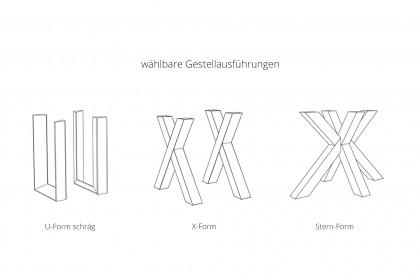 New Atlanta von set one by Musterring - Esstisch mit X-Gestell in Weiß