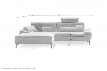 HU-HP23173 von Hukla - Ecksofa ecru