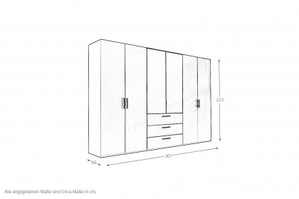 Henderson von set one by Musterring - Schrank graphit - Spiegel