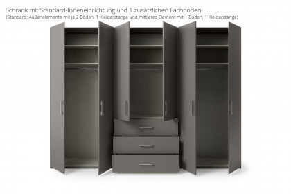 Henderson von set one by Musterring - Schrank graphit - Spiegel