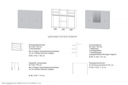 Henderson von set one by Musterring - Kombi-Kleiderschrank Artisan-Eiche