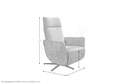 S461 von Ponsel - Relaxsessel grau