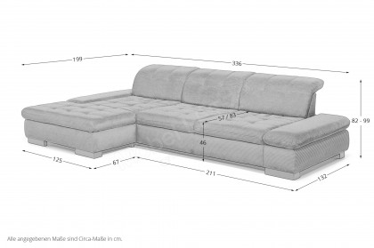 Santa Fe von Poco - Polstersofa grau