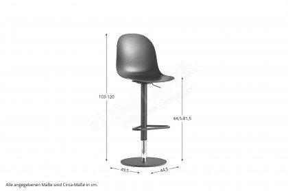 Academy von connubia by calligaris - Tresenstuhl hanf matt