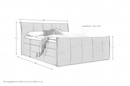Florida von set one by Musterring - Boxspringbett KT1 anthrazit