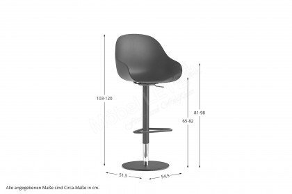 Academy von connubia by calligaris - Barstuhl mit Höhenverstellbarkeit