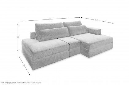 Splash von AZ Iwaniccy - Ecksofa rechts grau