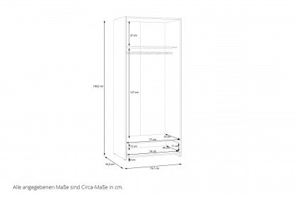 Econobox 1 von Forte - weißer Kombischrank ca. 80 cm breit 2 Türen, 1 Schublade