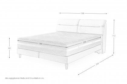 Telia von Skandinavische Möbel - Boxspringbett KT 0848 natur