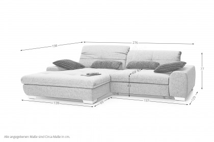 SO 1200 von set one by Musterring - Ecksofa Variante links grey