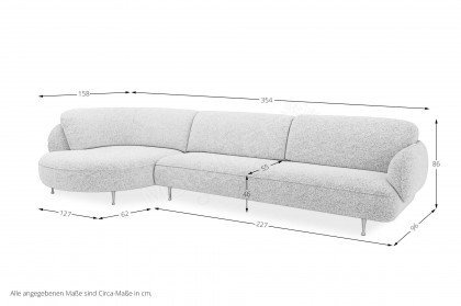 Arizona von bert plantagie - Ecksofa links popcorn