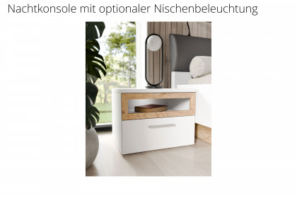 Mayacus von Forte - Schlafzimmer: Schrank, Doppelbett & Nachtkommoden-Paar