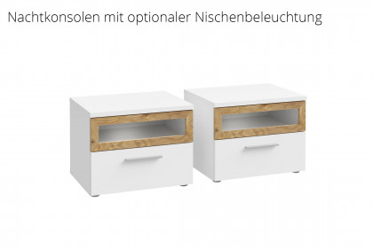 Mayacus von Forte - Schlafzimmer: Schrank, Doppelbett & Nachtkommoden-Paar