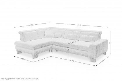 SO 3400 von set one by Musterring - Polsterecke Variante links anthrazit