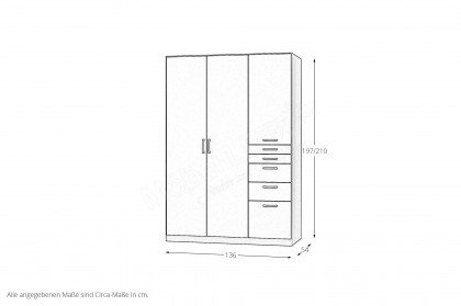 Allrounder von Rauch Blue - Apartmentmöbel grau-metallic - weiß