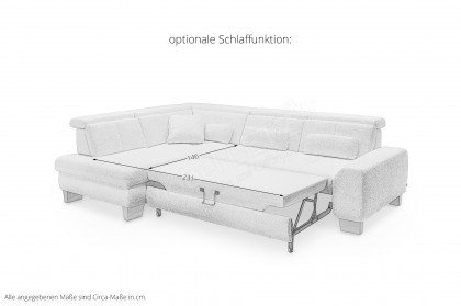 SO 3400 von set one by Musterring - Ecksofa Ausführung links green