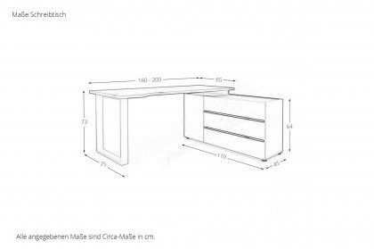 ZE+ von Rudolf - Home-Office 4-teilig hellgrau - Nussbaum natur