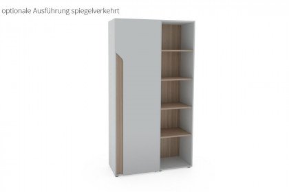 ZE+ von Rudolf - Home-Office 4-teilig hellgrau - Nussbaum natur