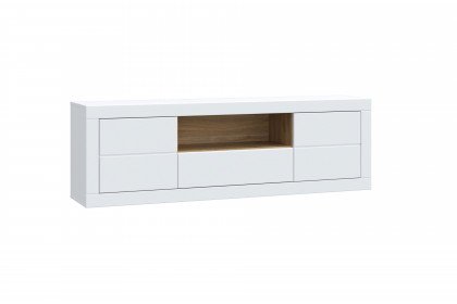 Lefkadas von Forte - Lowboard in White/ Mauvella Oak