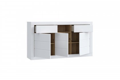 Lefkadas von Forte - Sideboard white/ Mauvella Oak