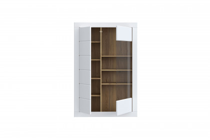 Lefkadas von Forte - Highboard white/ Mauvella Oak