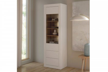 Lefkadas von Forte - Vitrine in White/ Mauvella Oak