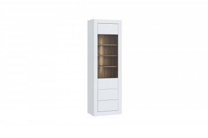 Lefkadas von Forte - Vitrine in White/ Mauvella Oak