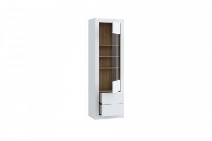 Lefkadas von Forte - Vitrine in White/ Mauvella Oak