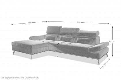 Mesa von AZ Iwaniccy - Eckgarnitur links blau